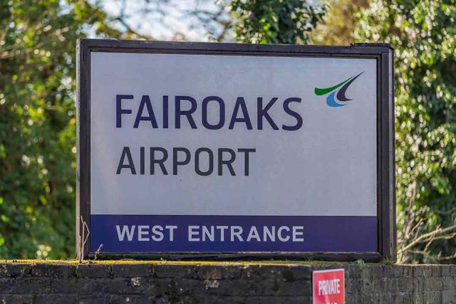 Fairoaks Airport Business Park arial view